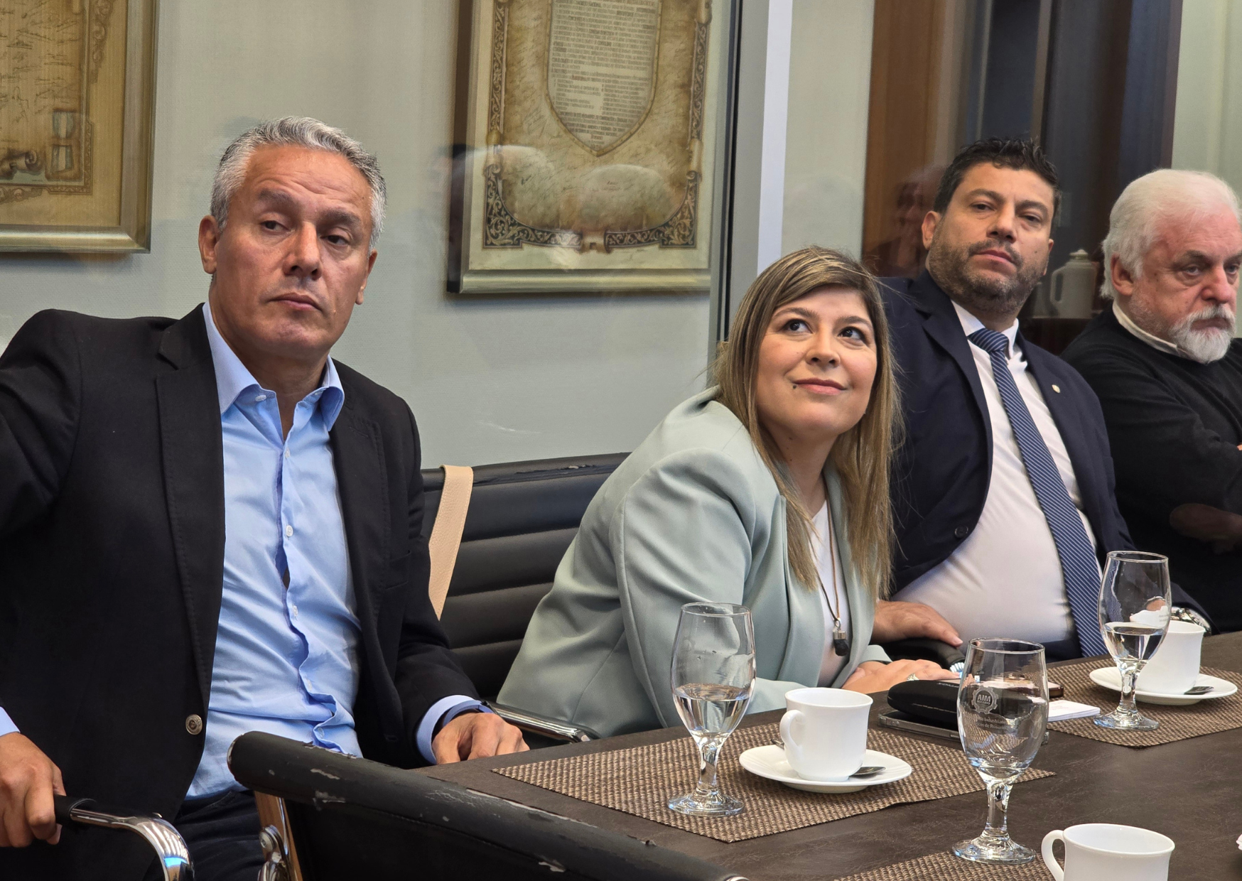 Reunión de la Comisión Directiva con Verónica Razzini, José Núñez y Gabriel Chumpitaz